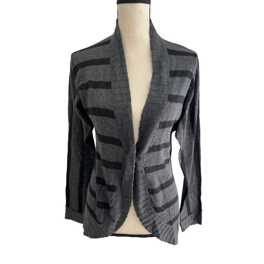 LAMADE Striped Cardigan Sweater Small